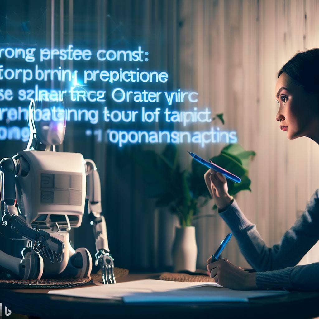 human robot with text