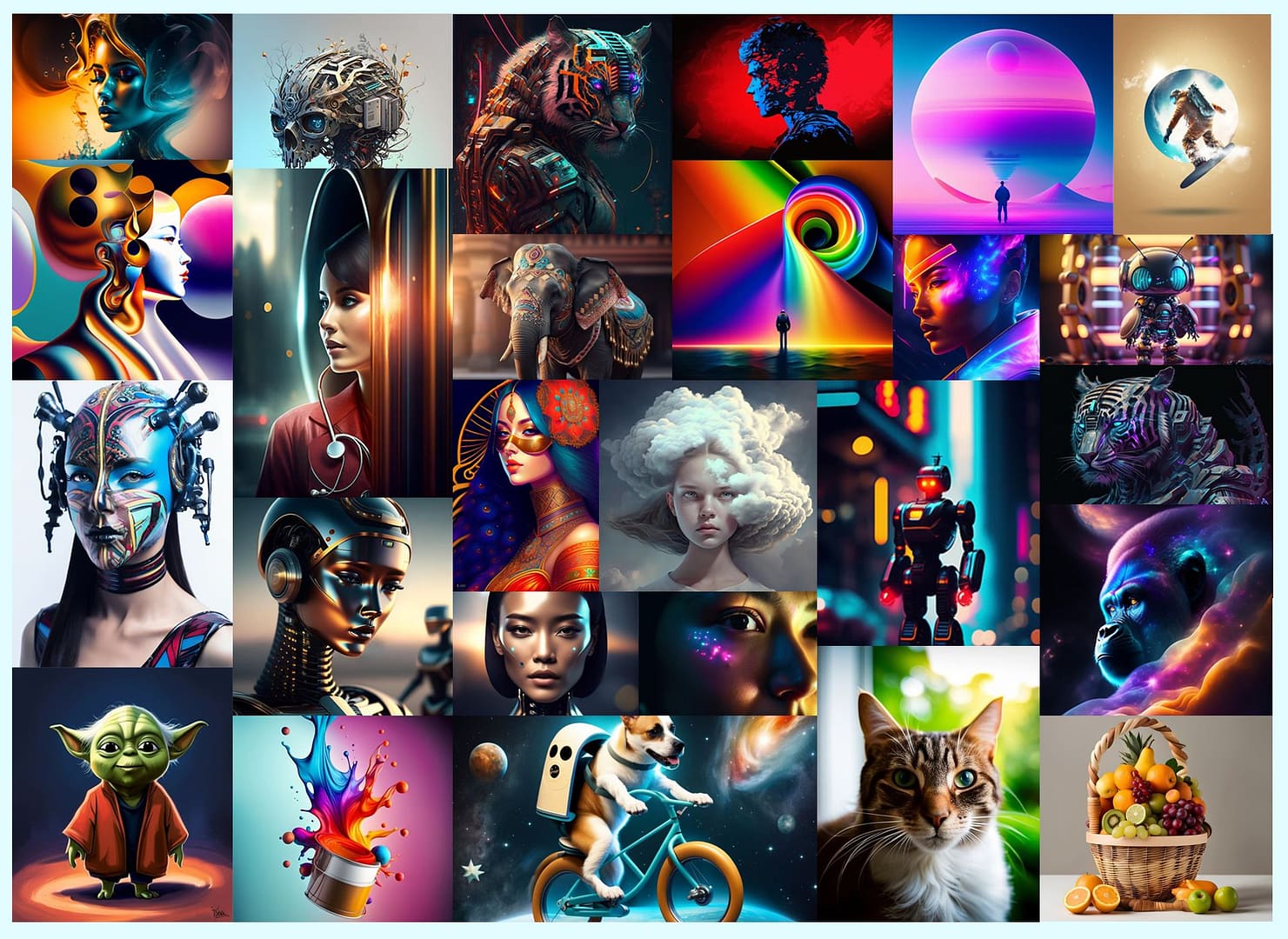 ai art creation thetechbrain examples on the homepage
