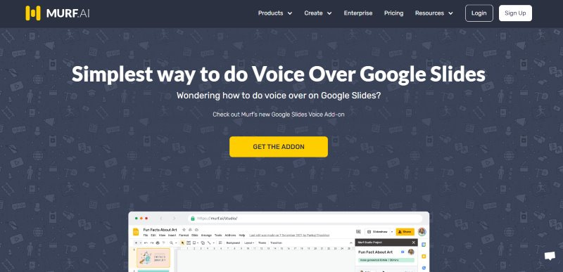 murf voice over google slides
