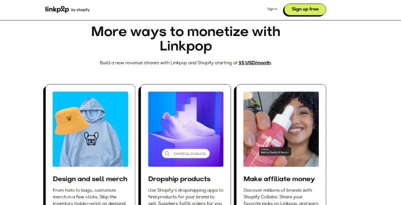 linkpop monetization